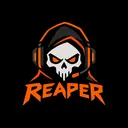 Reaper, calavera encapuchada con audífonos gamer